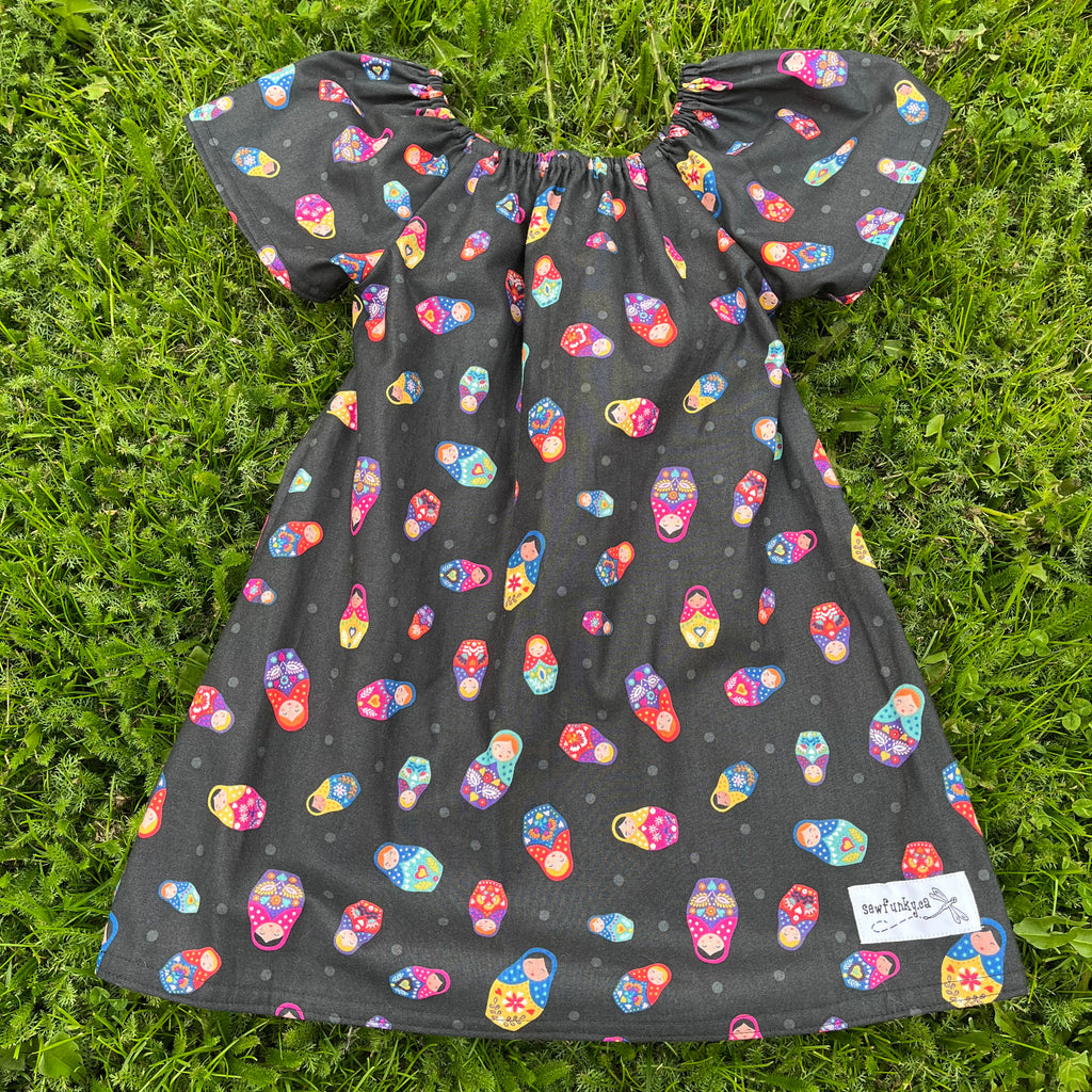 Sewfunky Pixie Dress - Matryoshka Dolls