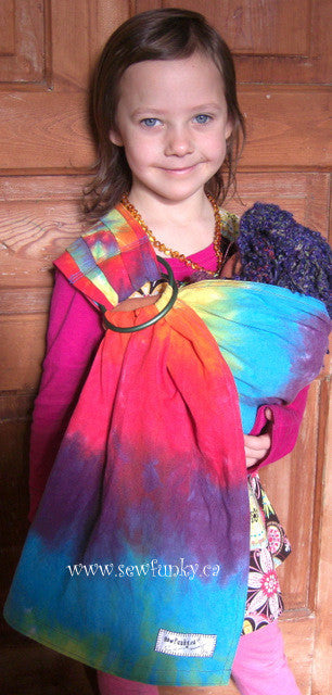 Sewfunky Toy Sling - Rainbow Hand Dyed Hemp
