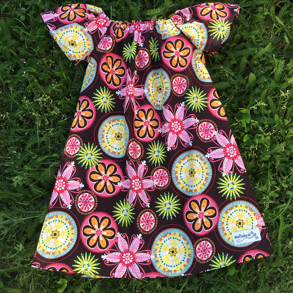 Sewfunky Pixie Dress - Carnival Bloom