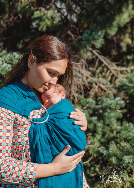 Sewfunky Teal Linen Sling