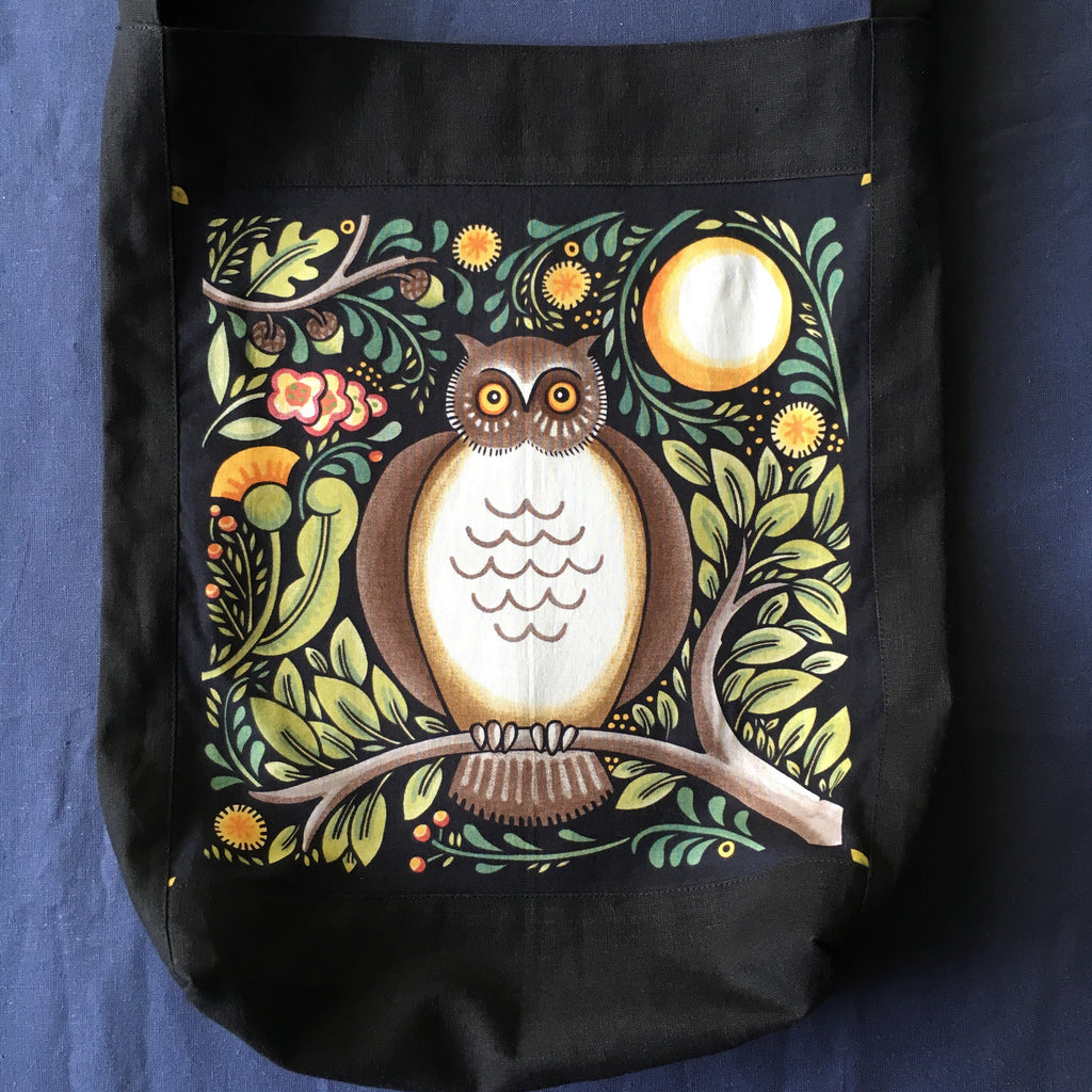 Sewfunky Hemp Owl Bag