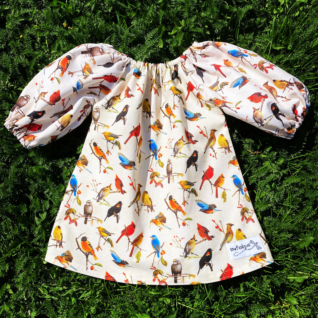 Sewfunky Pixie Dress - Birdwatcher