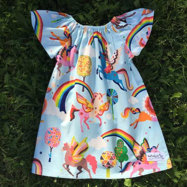 Sewfunky Pixie Dress - Rainbow Pegasus