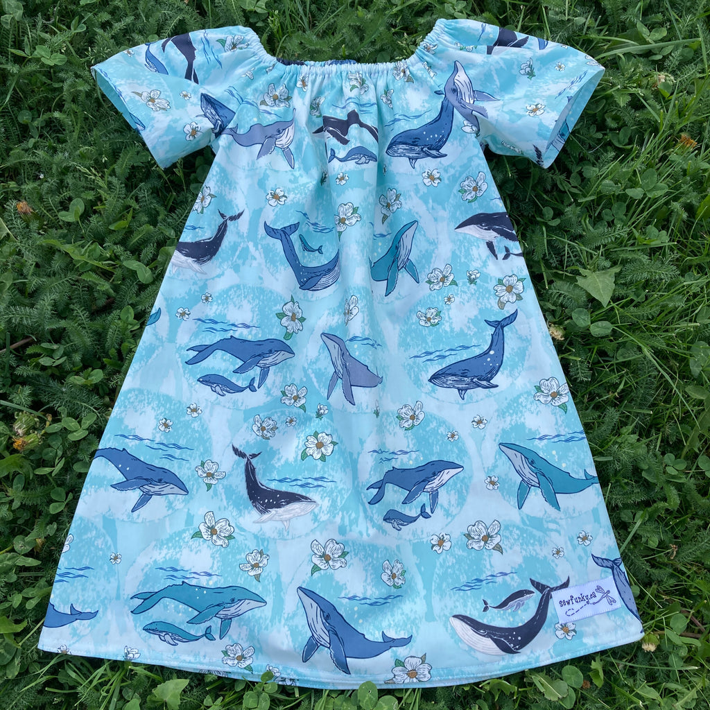 Sewfunky Pixie Dress - Whalesong Organic
