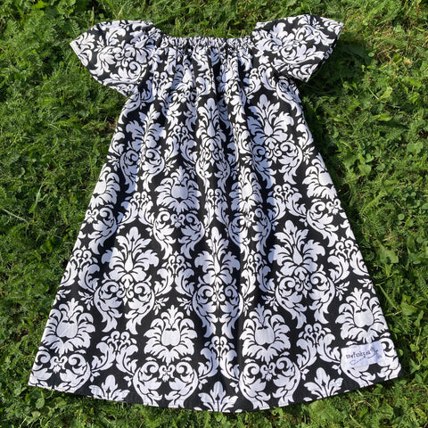 Sewfunky Pixie Dress - Dandy Damask