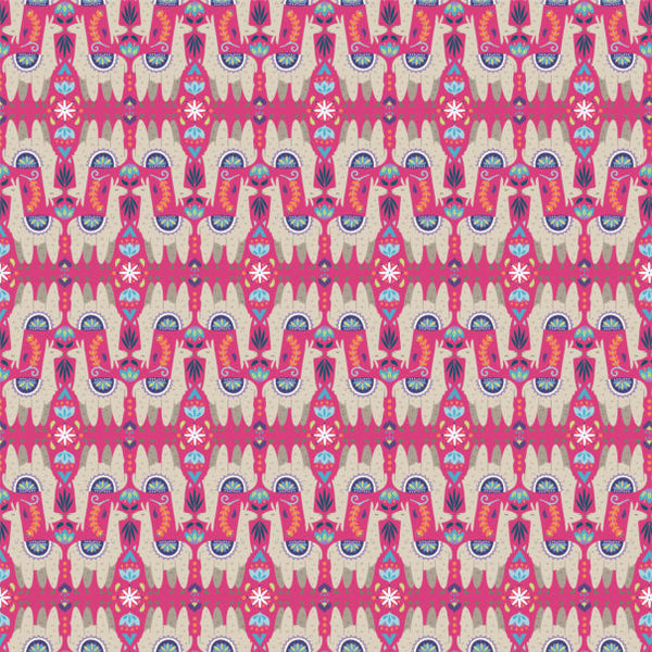 Sewfunky Pixie Dress - Pink Llamas