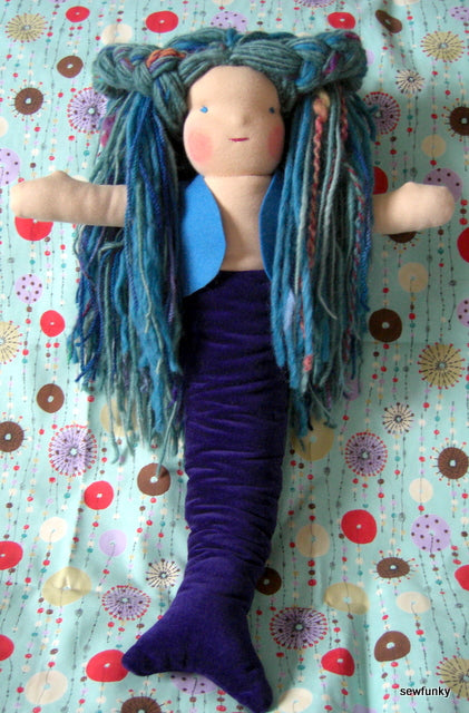 Sewfunky Waldorf Inspired Natural Mermaid Doll