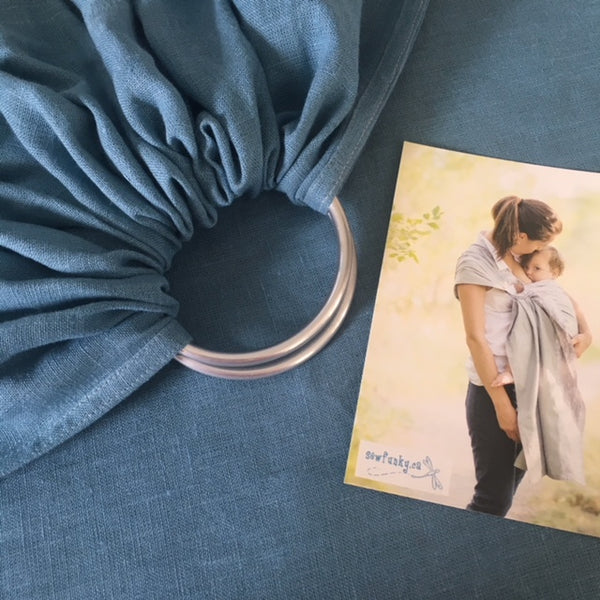 Sewfunky Linen Ring Sling - Ocean