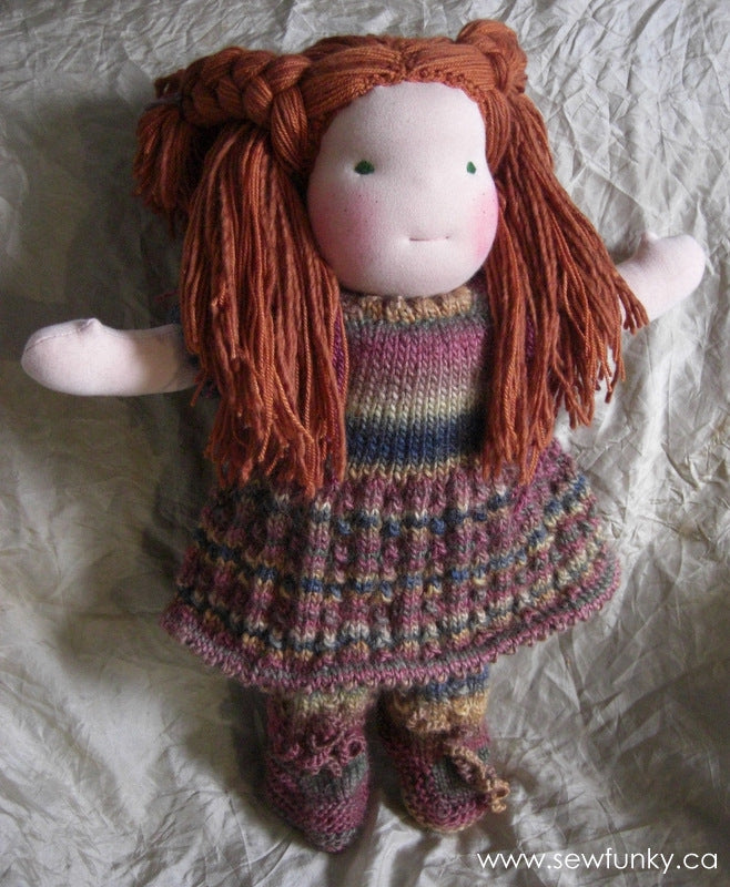Sewfunky Waldorf Inspired Natural Doll - Pixie