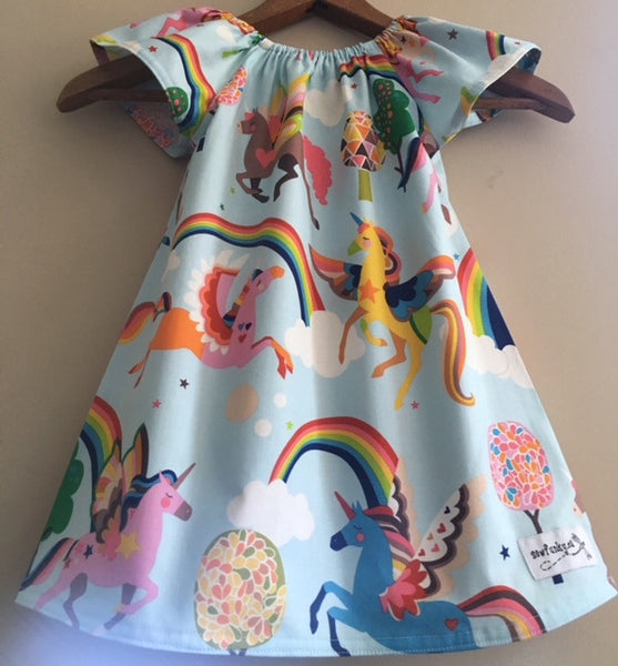Sewfunky Pixie Dress - Rainbow Pegasus