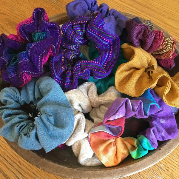 Hand Dyed Hemp Scrunchie