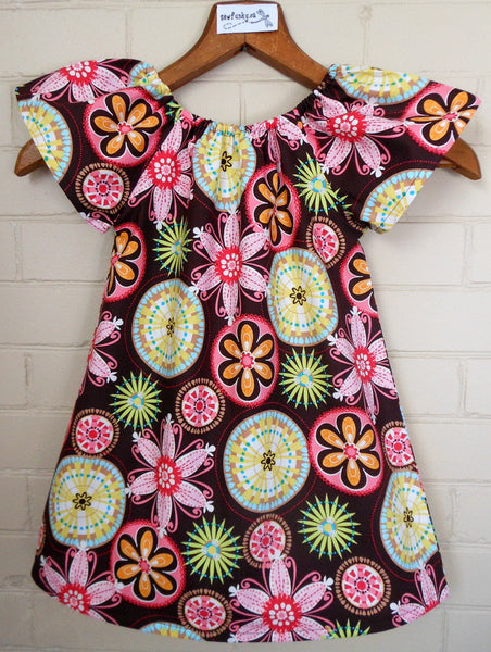 Sewfunky Pixie Dress - Carnival Bloom