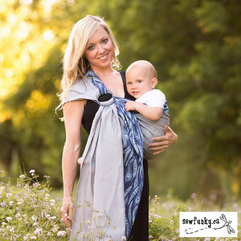 Sewfunky Designer Organic Baby Sling Nest on Cloud Grey SOLD OUT