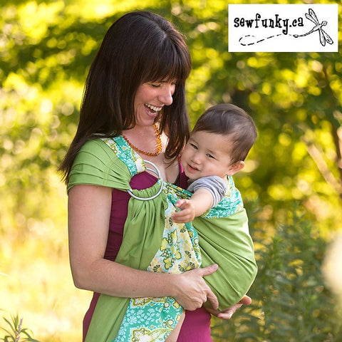 Sewfunky Designer Baby Sling Ornament on Avocado #SF003 SOLD OUT